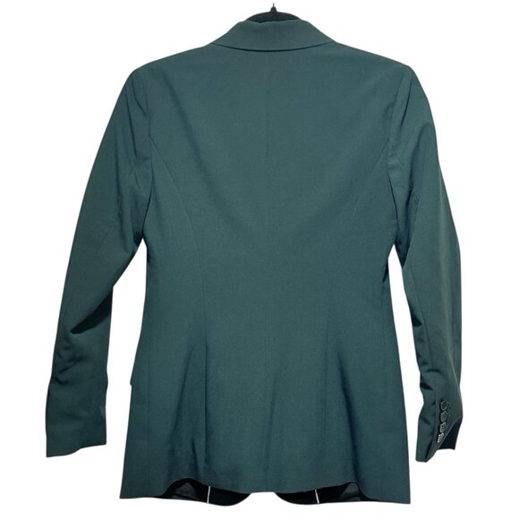 NWT SuitShop Dark Green Suit Jacket Blazer Office Siren Holiday Womens Size 00 - Picture 4 of 13